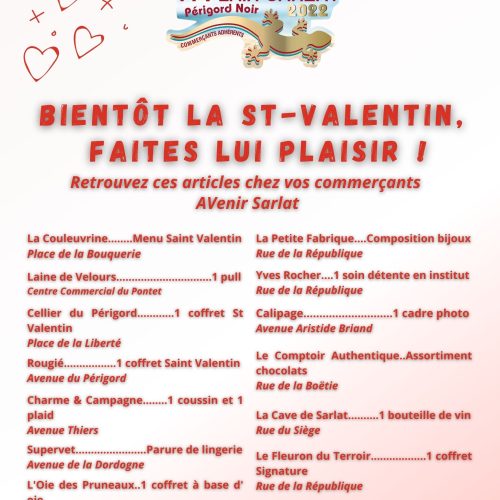 Affiche commerçants St Valentin